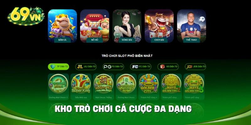 Kho trò chơi cá cược đa dạng